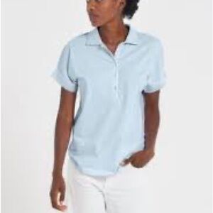 26- Style & Co NWT Baby Blue Short Sleeve Polo/Golf Top, Size 2X